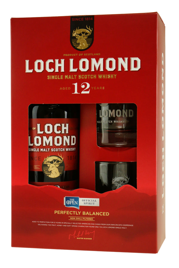 Loch Lomond 12 Years Old Gift Box m. 2 tumblerglas - Bottle Hero