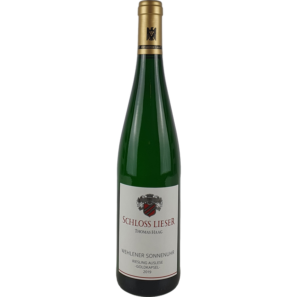 Schloss Lieser Thomas Haag  Wehlener Sonnenuhr Riesling Auslese Goldkapsel   2019  - 0,75l - Bottle Hero