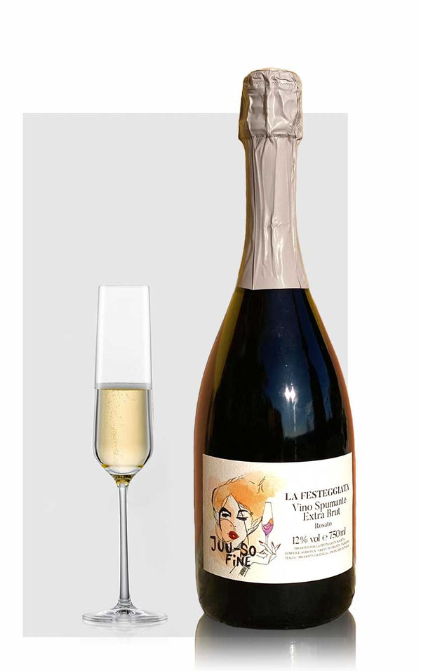 La Festeggiata, Juu-so Fine Pink Spumante 2023 - Bottle Hero