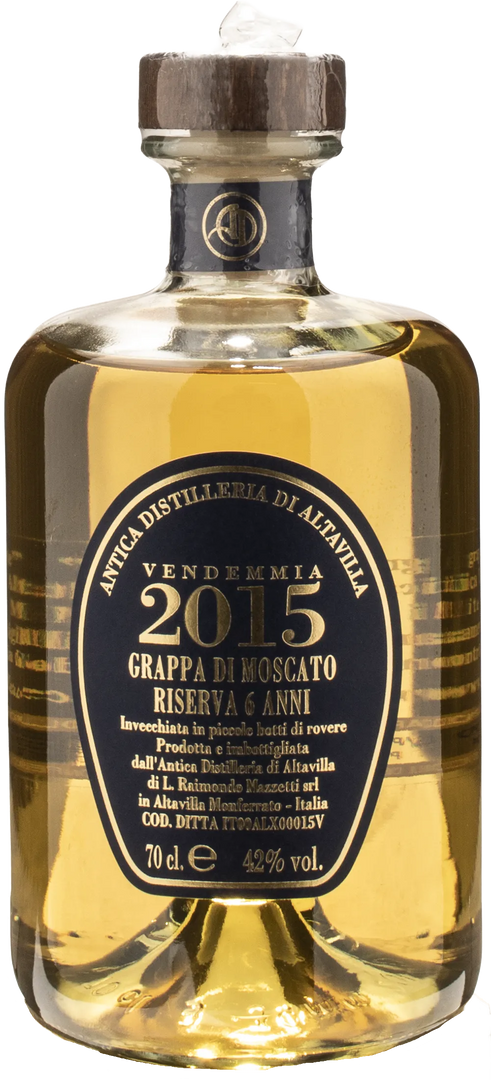 Antica Distilleria Altavilla Grappa di Moscato Riserva (6 Anni) 0.7L 2015 - Bottle Hero