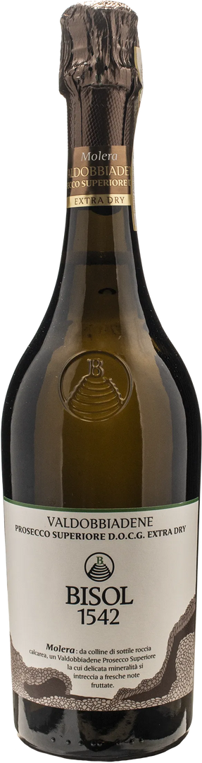 Bisol 1542 Valdobbiadene Prosecco Superiore Molera Extra Dry 2025 - Bottle Hero