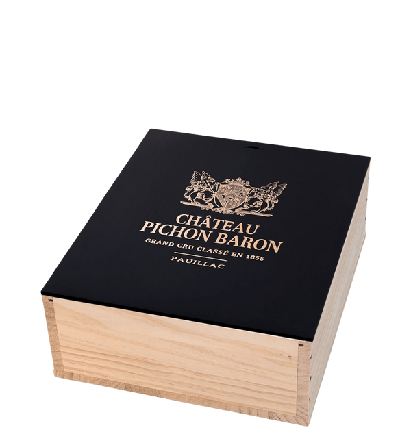 Château Pichon-Longueville Baron Black Gift Box 2015 (3 flasker) - Bottle Hero