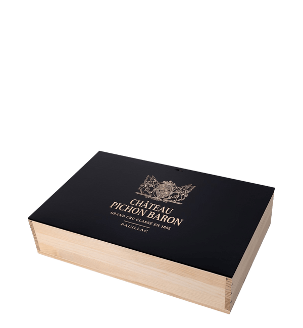 Château Pichon-Longueville Baron Black Gift Box 2016 (6 flasker) - Bottle Hero