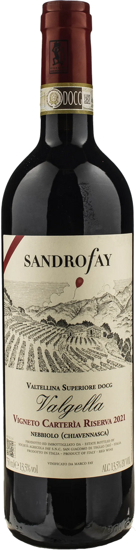 Sandro Fay Valtellina Superiore Valgella Carteria Nebbiolo Riserva 2021