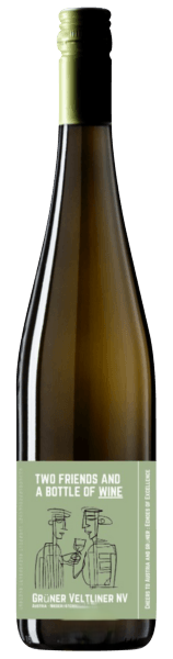 Two Friends and a Bottle of Wine, Grüner Veltliner NV White - Bottle Hero
